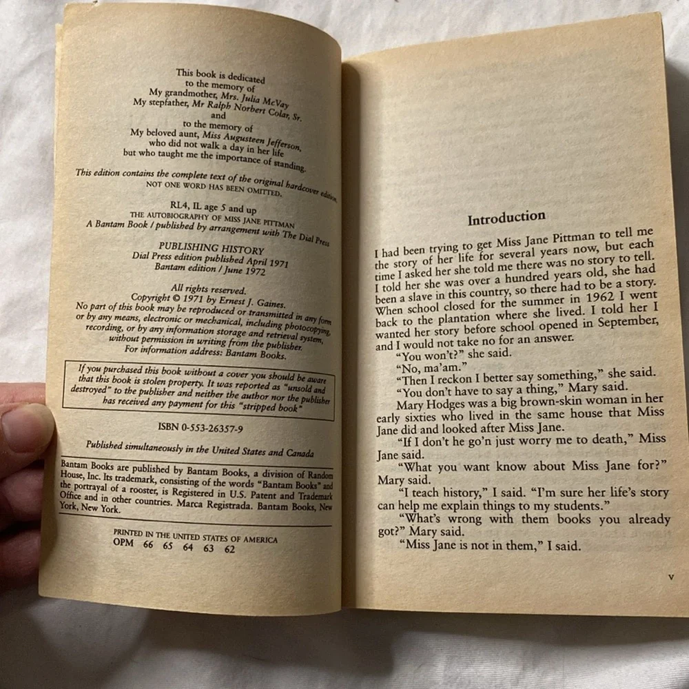 The Autobiography of Miss Jane Pittman‎ - Paperback By Ernest J. Gaines - GOOD